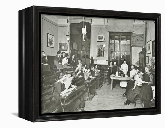 Women and Girls in a Classroom, Surrey Square Evening Institute for Women, London, 1914-null-Framed Premier Image Canvas