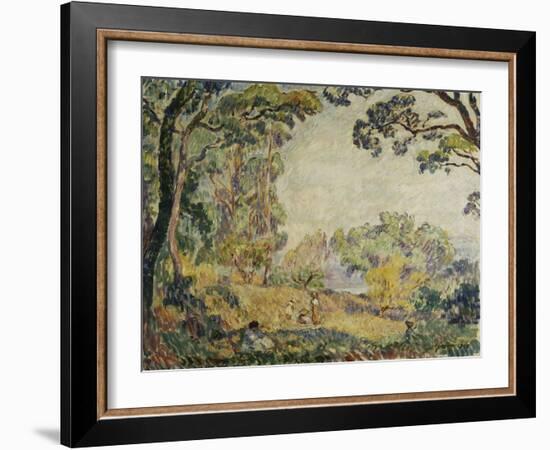 Women and Girls in the Countryside, Femmes Et Fillettes Dans La Campagne, 1906-Henri Lebasque-Framed Giclee Print