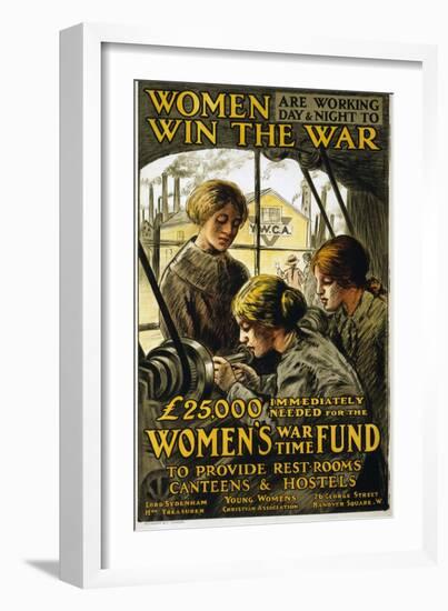 Women are Working Day and Night to Win the War, Pub. 1915-null-Framed Giclee Print