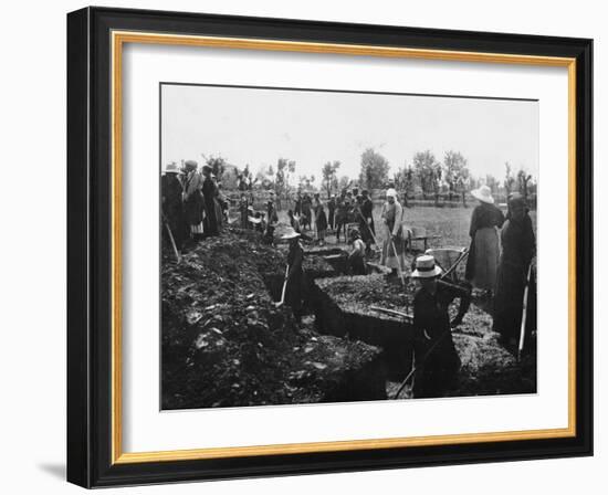 Women Assigned to Trenches Works-null-Framed Photographic Print