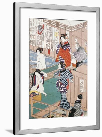 Women at Public Baths, 1868-null-Framed Giclee Print