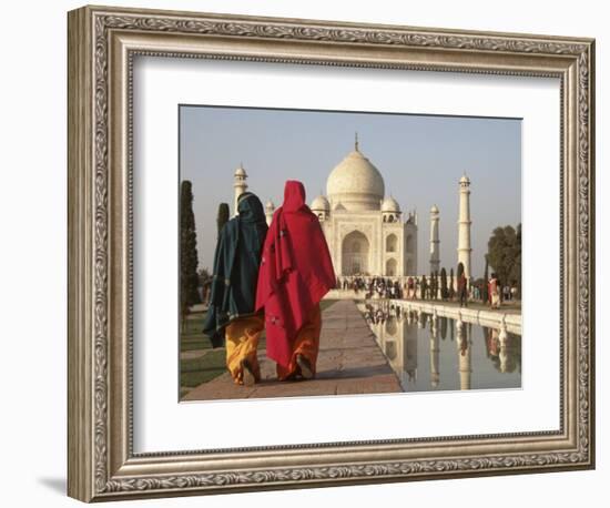 Women at Taj Mahal on River Yamuna, India-Claudia Adams-Framed Photographic Print