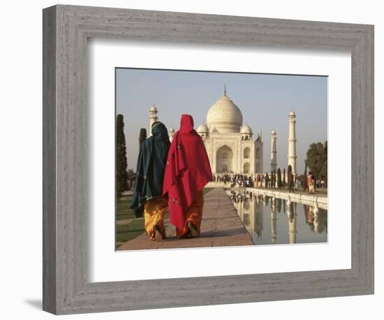 Women at Taj Mahal on River Yamuna, India-Claudia Adams-Framed Photographic Print