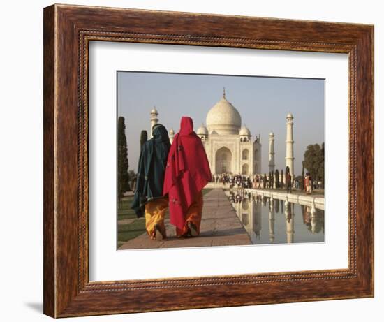 Women at Taj Mahal on River Yamuna, India-Claudia Adams-Framed Photographic Print