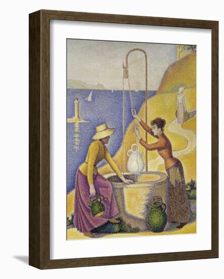 Women at the Well, Opus 238, c.1892-Paul Signac-Framed Giclee Print