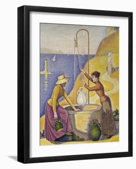 Women at the Well, Opus 238, c.1892-Paul Signac-Framed Giclee Print