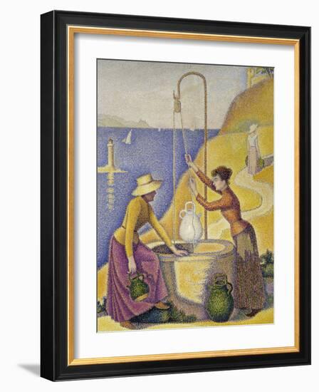 Women at the Well, Opus 238, c.1892-Paul Signac-Framed Giclee Print