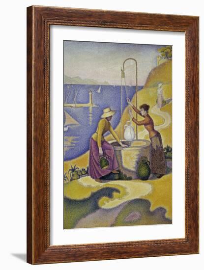 Women at the Well, Opus 238, c.1892-Paul Signac-Framed Giclee Print