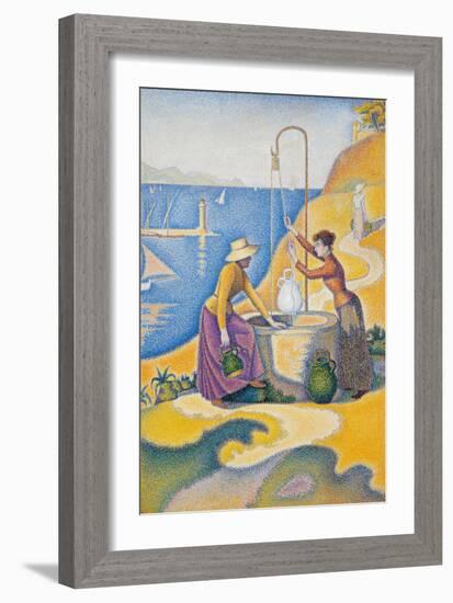 Women at the Well-Paul Signac-Framed Giclee Print