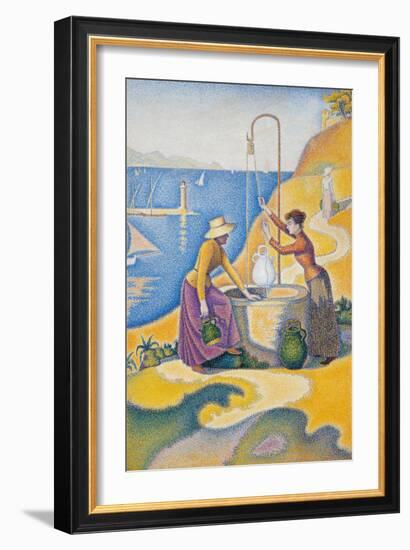 Women at the Well-Paul Signac-Framed Giclee Print