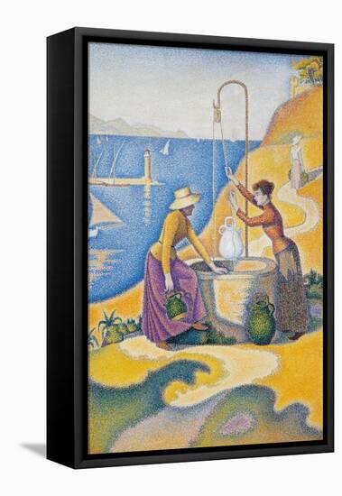 Women at the Well-Paul Signac-Framed Stretched Canvas