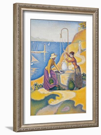 Women at the Well-Paul Signac-Framed Art Print