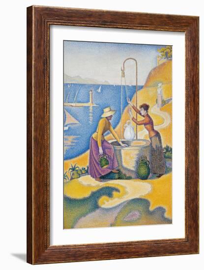 Women at the Well-Paul Signac-Framed Art Print