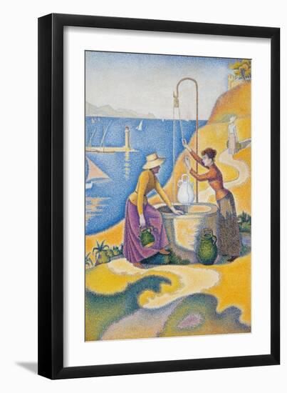 Women at the Well-Paul Signac-Framed Art Print