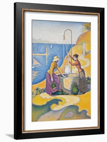 Women at the Well-Paul Signac-Framed Art Print