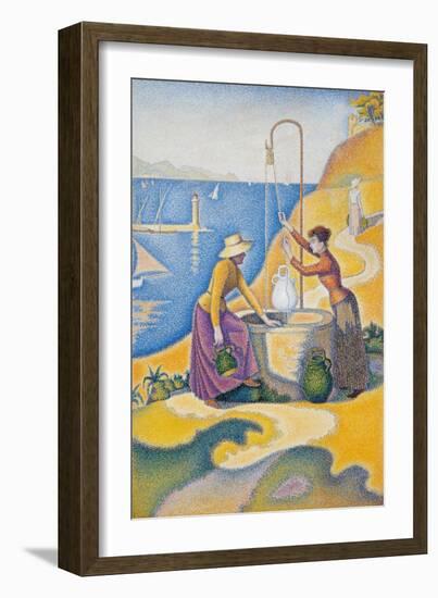 Women at the Well-Paul Signac-Framed Premium Giclee Print