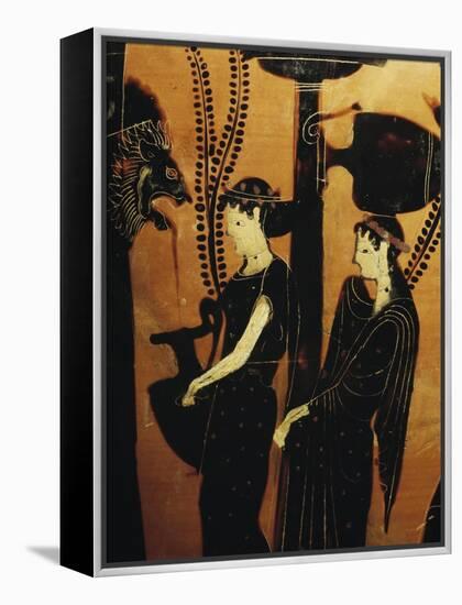 Women at Well, Detail from Red-Figure Attic Vase, 5th Century BC-null-Framed Premier Image Canvas