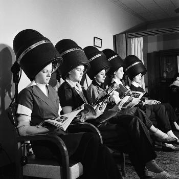 Women Aviation Workers under Hair Dryers in Beauty Salon, North American  Aviation's Woodworth Plant' Photographic Print - Charles E. Steinheimer |  Art.com