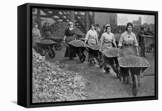 Women Barrowing Coke at a Gas Works, War Office Photographs, 1916 (B/W Photo)-English Photographer-Framed Premier Image Canvas