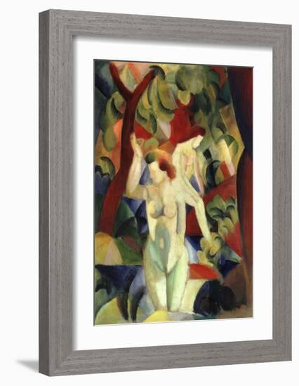 Women Bathing 1913-Auguste Macke-Framed Giclee Print