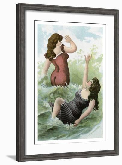 Women Bathing, Early 20th Century-null-Framed Giclee Print