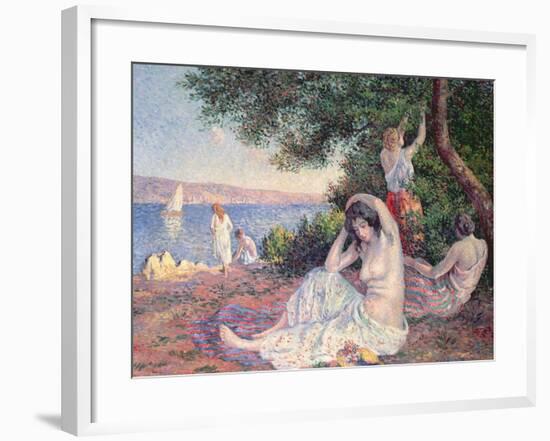 Women Bathing-Maximilien Luce-Framed Giclee Print