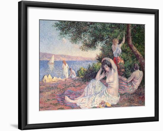 Women Bathing-Maximilien Luce-Framed Giclee Print