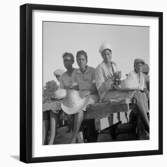 Women being transported from Memphis, Tennessee to an Arkansas plantation, July 1937-Dorothea Lange-Framed Photographic Print