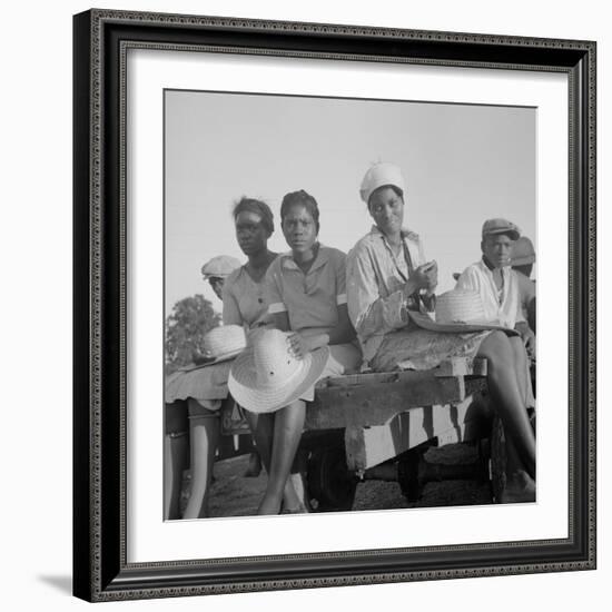 Women being transported from Memphis, Tennessee to an Arkansas plantation, July 1937-Dorothea Lange-Framed Photographic Print