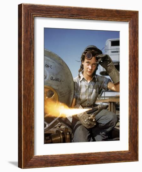 Women Building Submarines at Electric Boat Co, New London, Connecticut-Bernard Hoffman-Framed Photographic Print