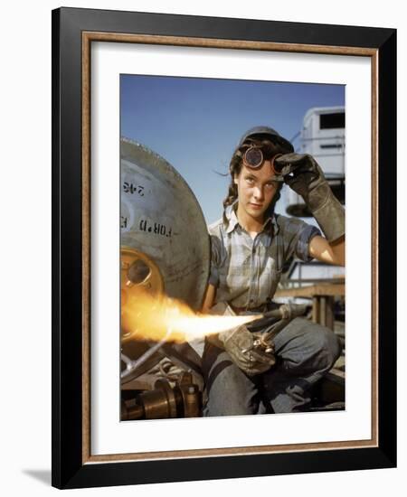 Women Building Submarines at Electric Boat Co, New London, Connecticut-Bernard Hoffman-Framed Photographic Print