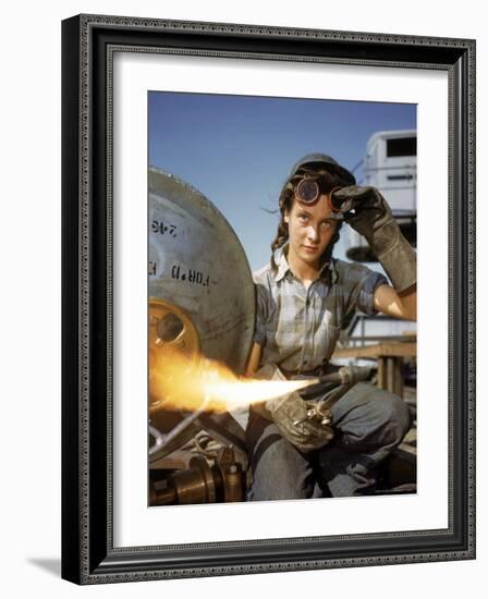 Women Building Submarines at Electric Boat Co, New London, Connecticut-Bernard Hoffman-Framed Photographic Print