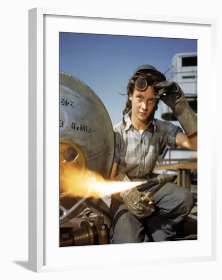 Women Building Submarines at Electric Boat Co, New London, Connecticut-Bernard Hoffman-Framed Photographic Print