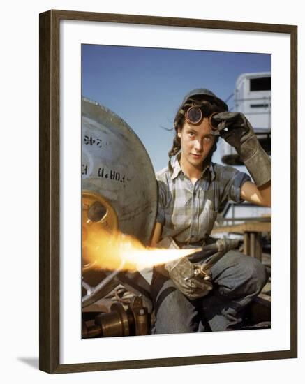 Women Building Submarines at Electric Boat Co, New London, Connecticut-Bernard Hoffman-Framed Photographic Print