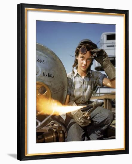 Women Building Submarines at Electric Boat Co, New London, Connecticut-Bernard Hoffman-Framed Photographic Print