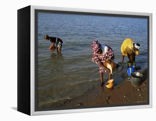 Women by the River Niger, Segou, Mali, Africa-Bruno Morandi-Framed Premier Image Canvas