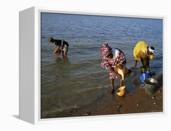 Women by the River Niger, Segou, Mali, Africa-Bruno Morandi-Framed Premier Image Canvas