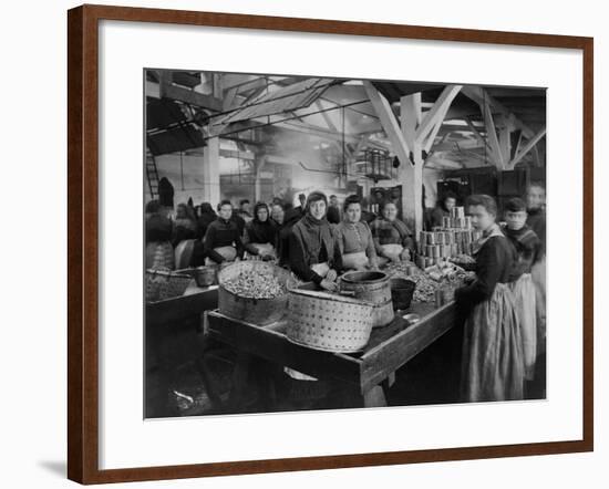 Women Canning Oysters-null-Framed Photographic Print