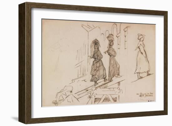 Women Carrying Mortar-Henri Lehmann-Framed Giclee Print