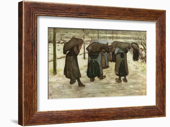 Women Carrying Sacks of Coal-Vincent van Gogh-Framed Giclee Print