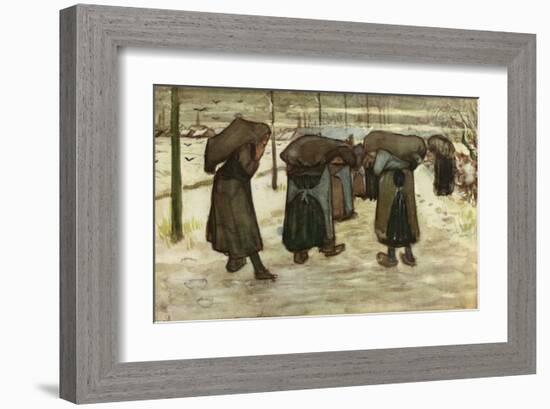 Women Carrying Sacks of Coal-Vincent van Gogh-Framed Giclee Print