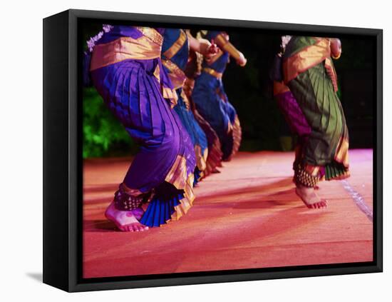 Women Dancers, Indian Traditional Dance Festival, Mamallapuram (Mahabalipuram), Tamil Nadu, Inda-Tuul-Framed Premier Image Canvas