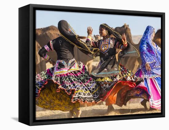 Women Dancers, Pushkar Camel Fair, Pushkar, Rajasthan State, India-Peter Adams-Framed Premier Image Canvas