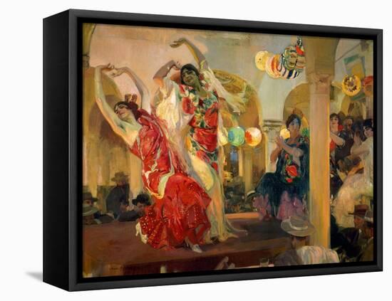 Women Dancing Flamenco at the Café Novedades in Seville, 1914-Joaquín Sorolla y Bastida-Framed Premier Image Canvas