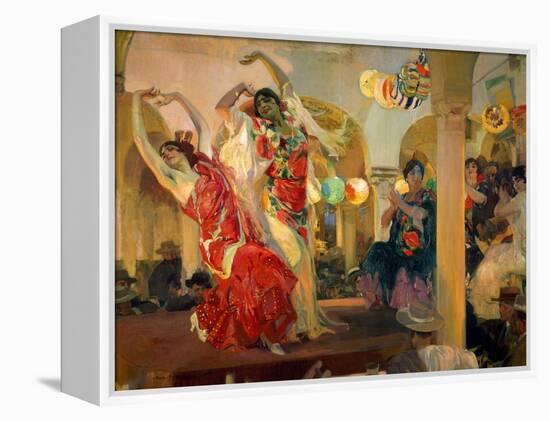 Women Dancing Flamenco at the Café Novedades in Seville, 1914-Joaquín Sorolla y Bastida-Framed Premier Image Canvas