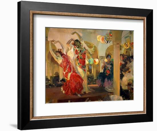 Women Dancing Flamenco at the Café Novedades in Seville, 1914-Joaquín Sorolla y Bastida-Framed Giclee Print