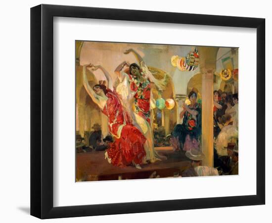 Women Dancing Flamenco at the Café Novedades in Seville, 1914-Joaquín Sorolla y Bastida-Framed Giclee Print