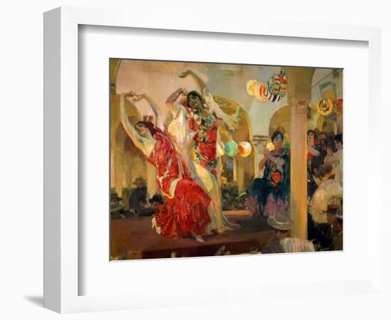 Women Dancing Flamenco at the Café Novedades in Seville, 1914-Joaquín Sorolla y Bastida-Framed Giclee Print