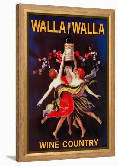 Women Dancing with Wine - Walla Walla, Washington-Lantern Press-Framed Stretched Canvas