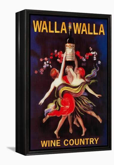 Women Dancing with Wine - Walla Walla, Washington-Lantern Press-Framed Stretched Canvas